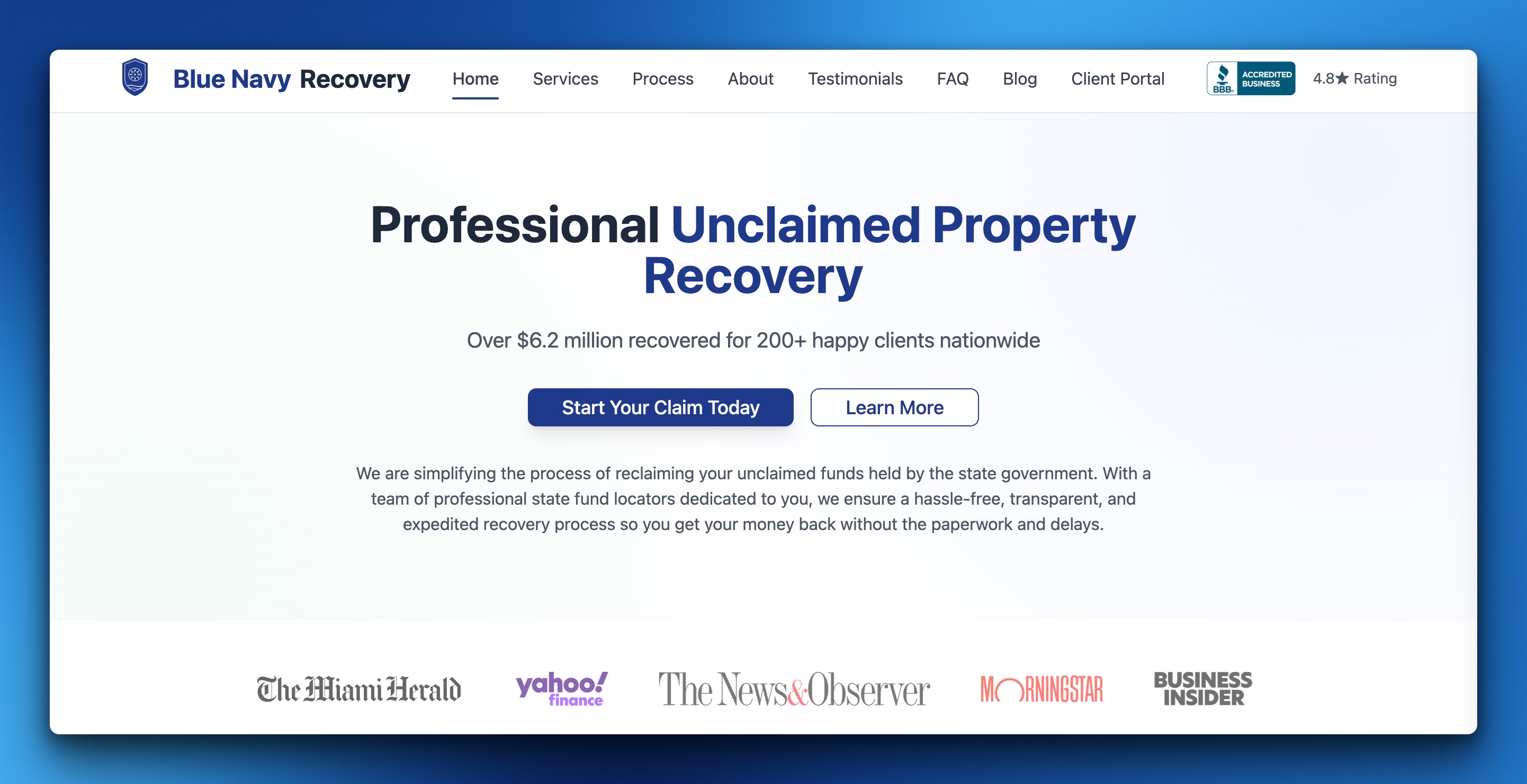 Blue Navy Recovery Scales Support to Meet Increased Demand for Unclaimed Property in California