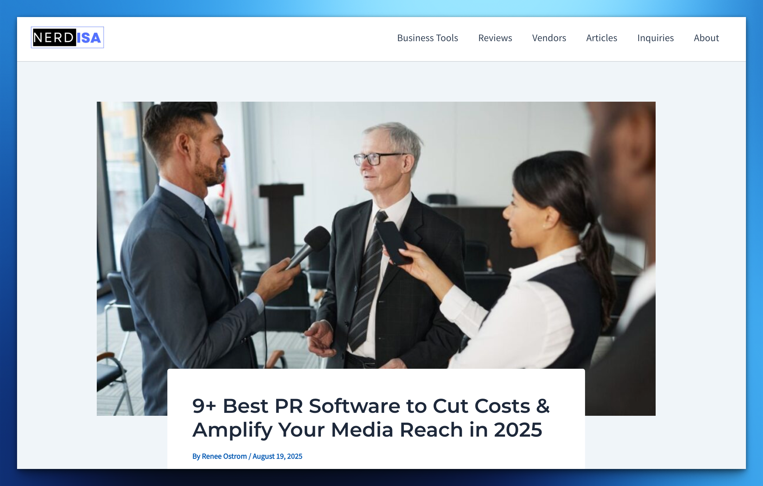 Press Ranger Named Best PR Software by Nerdisa