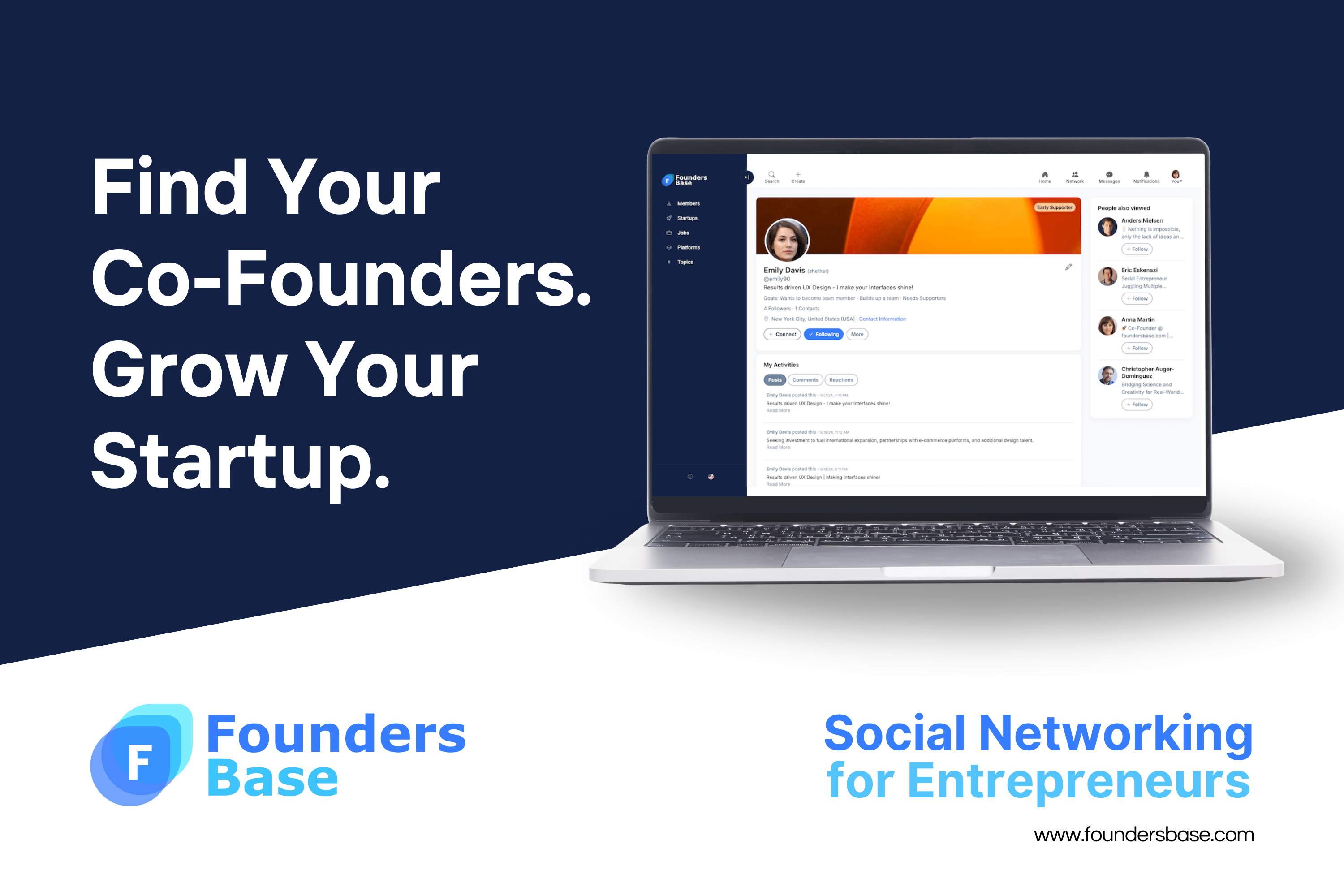 Foundersbase Launches Social Network to End 'Swipe-Right' Era for Co-Founder Searching