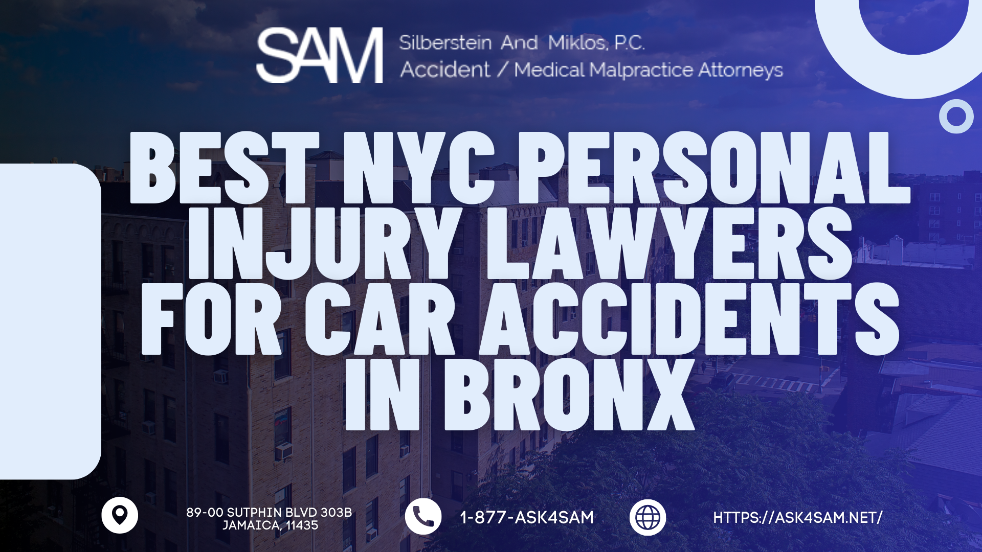 ASK4SAM Cements Role As Best NYC Personal Injury Lawyers for Car Accidents in Queens & Bronx with 550th Google Review