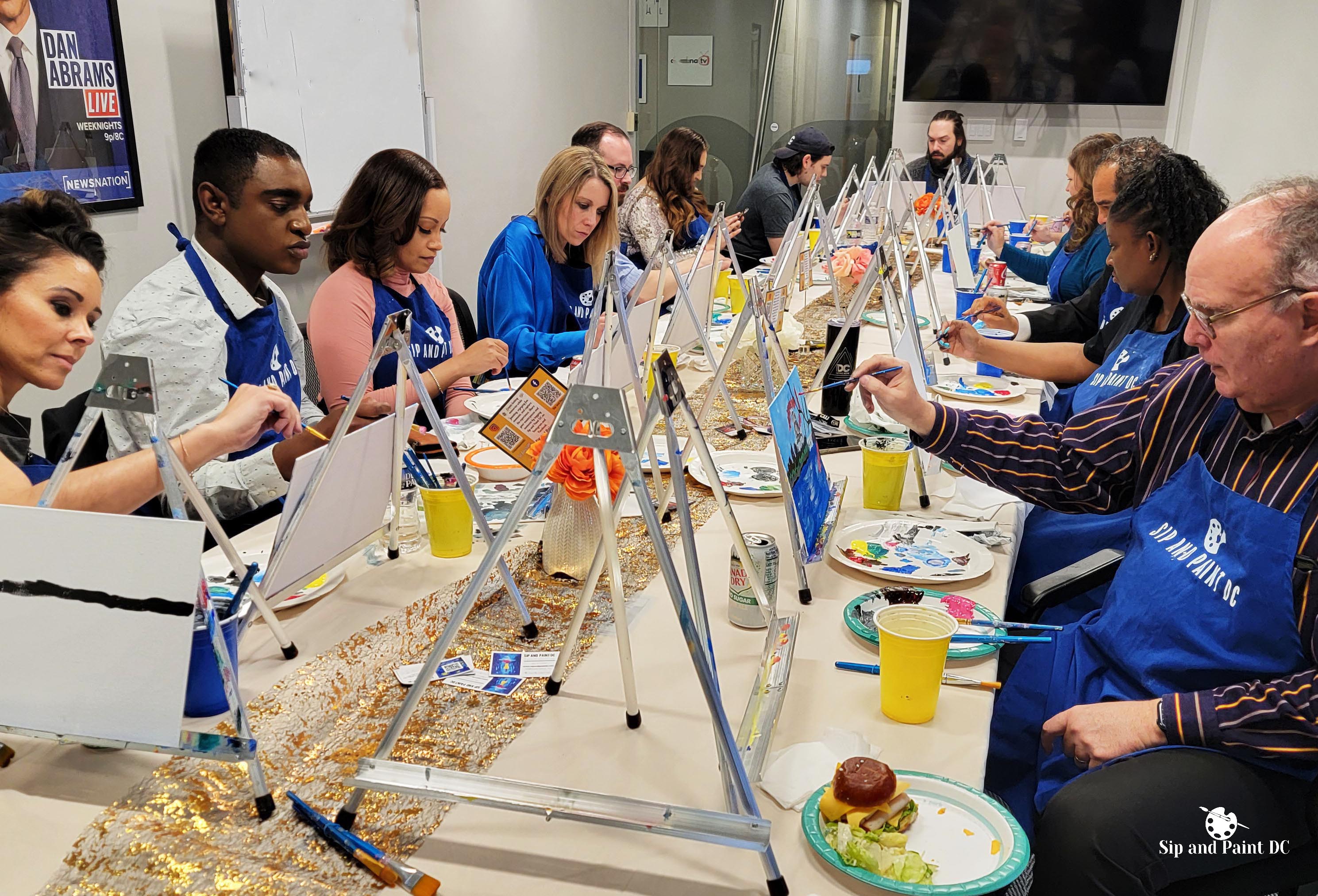Sip and Paint DC Celebrates 300+ 5-Star Google Reviews, Reinforcing Its Role as the Best Team-Building Experience in Washington, DC.