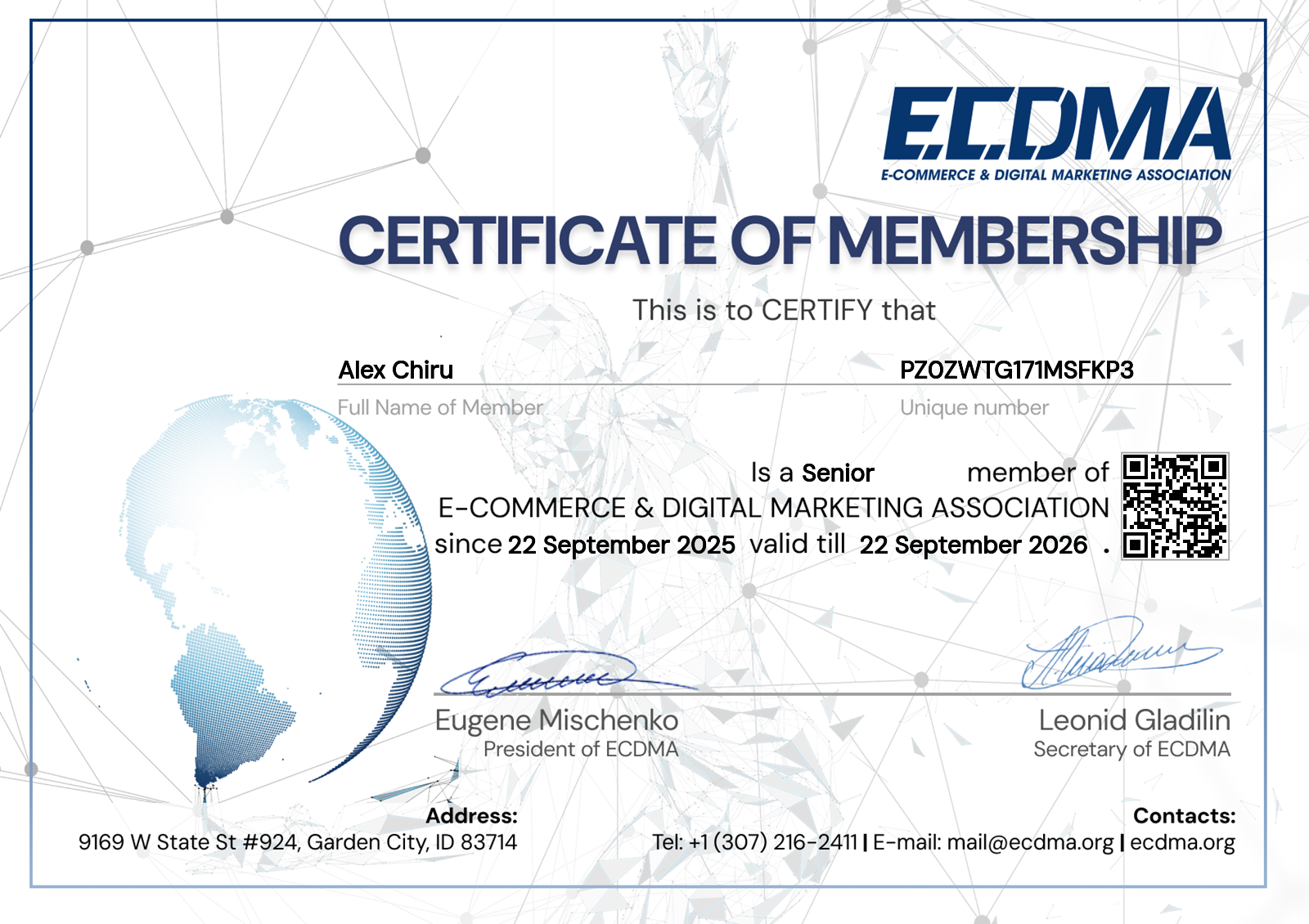 ECDMA Appoints Alex Mihai Chiru Senior Member