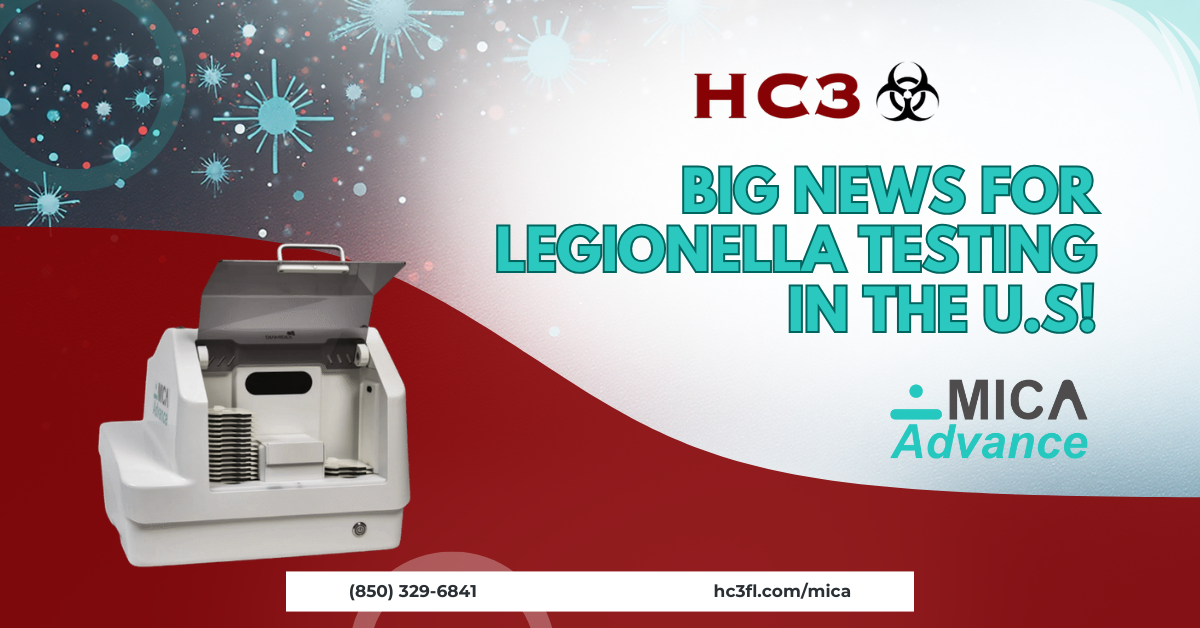 HC3 Named Exclusive U.S. Distributor of MICA Advance System for Rapid Legionella Detection