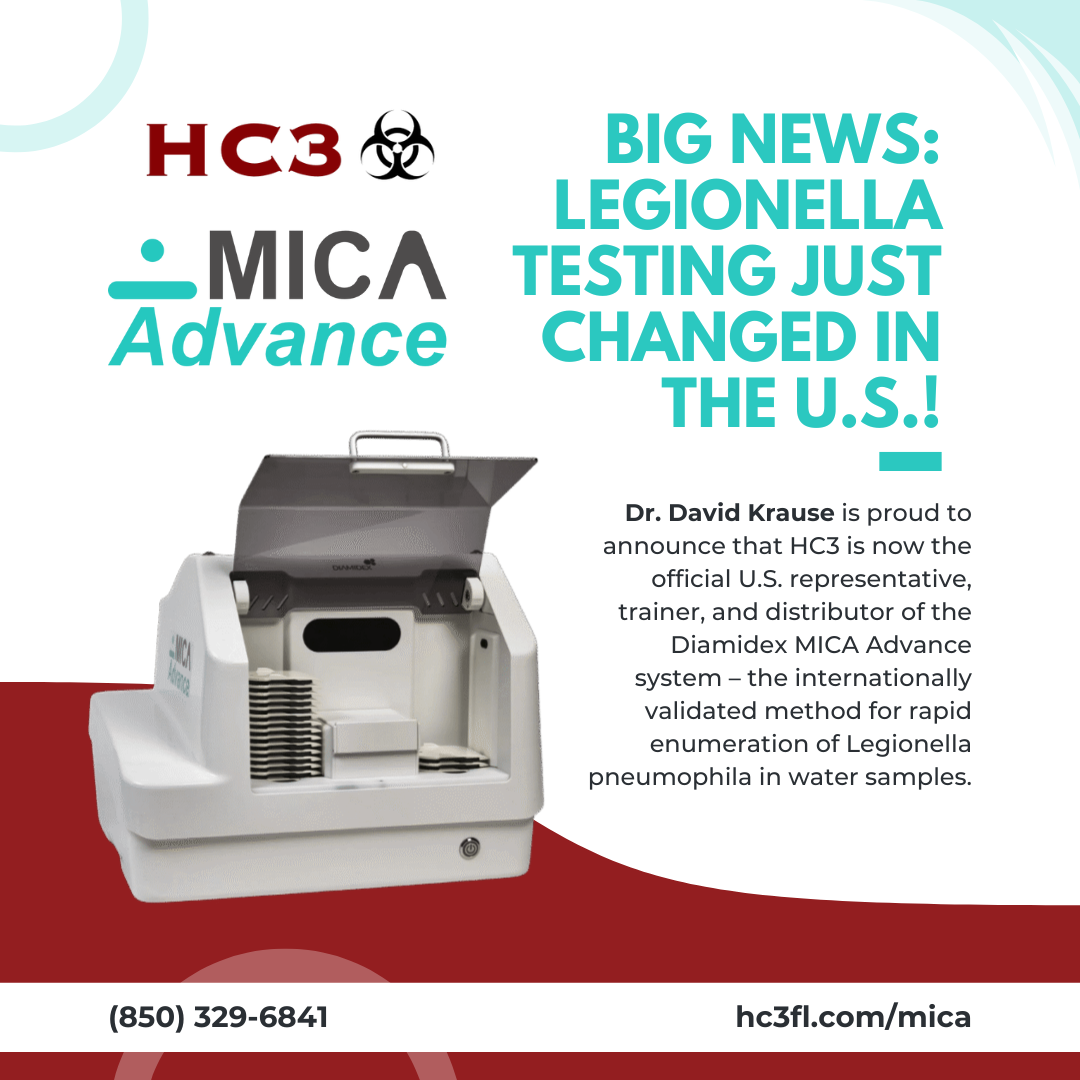 HC3 Named Exclusive U.S. Distributor of MICA Advance System for Rapid Legionella Detection