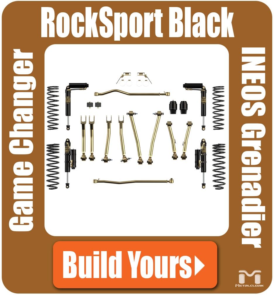 MetalCloak Unveils Grenadier 2.5″ Game-Changer Suspension Kit, RockSport Black Edition