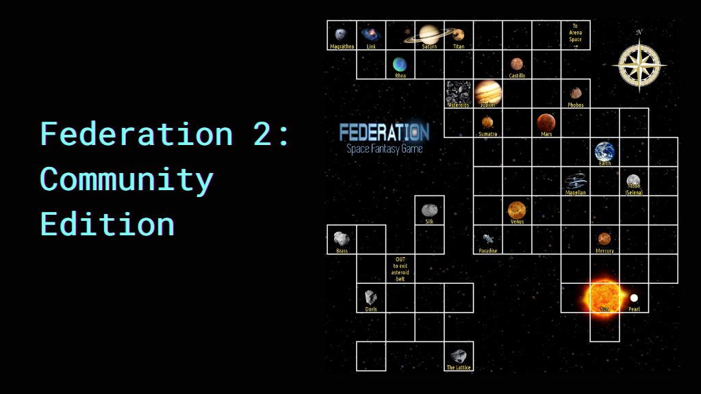Writing Games announces Writing Games highlights Federation 2 CE, a player-run revival of a space trading classic