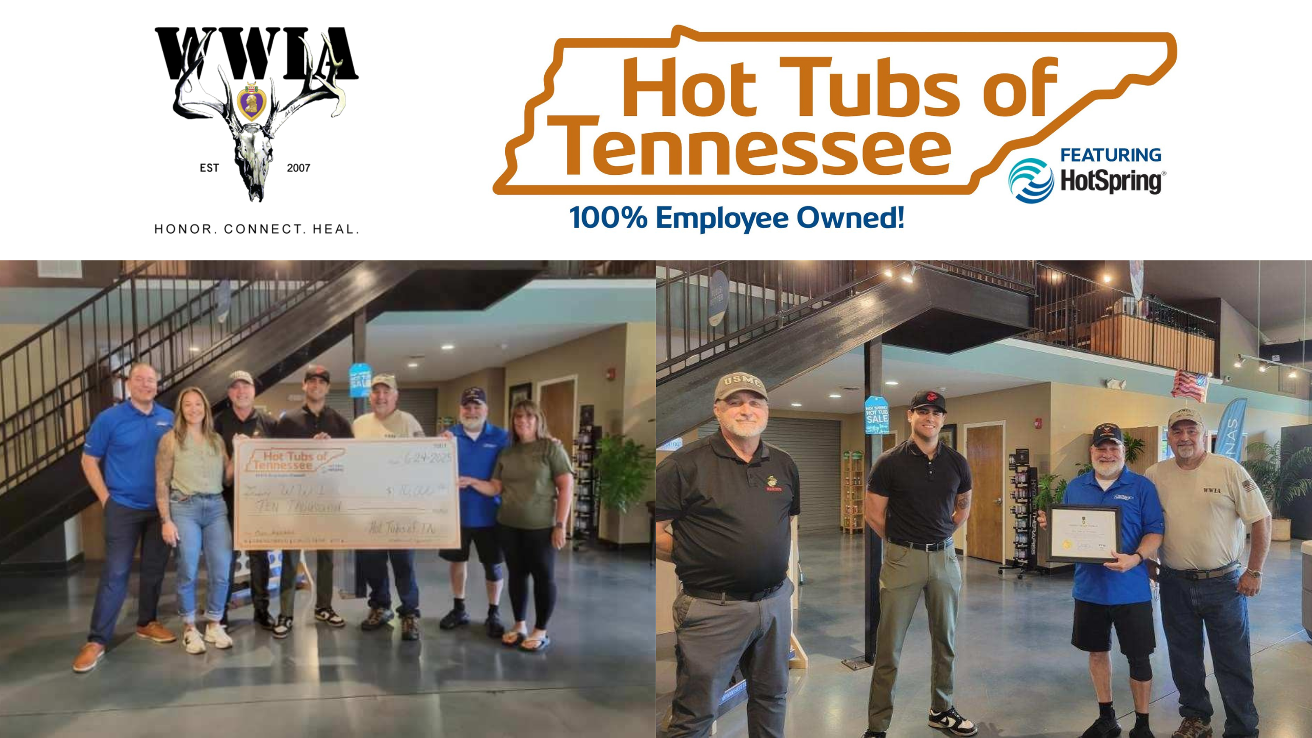 WWIA and Hot Tubs of Tennessee Celebrate a Decade of Bringing Honor, Connection, and Healing to America’s Combat-Wounded Veterans