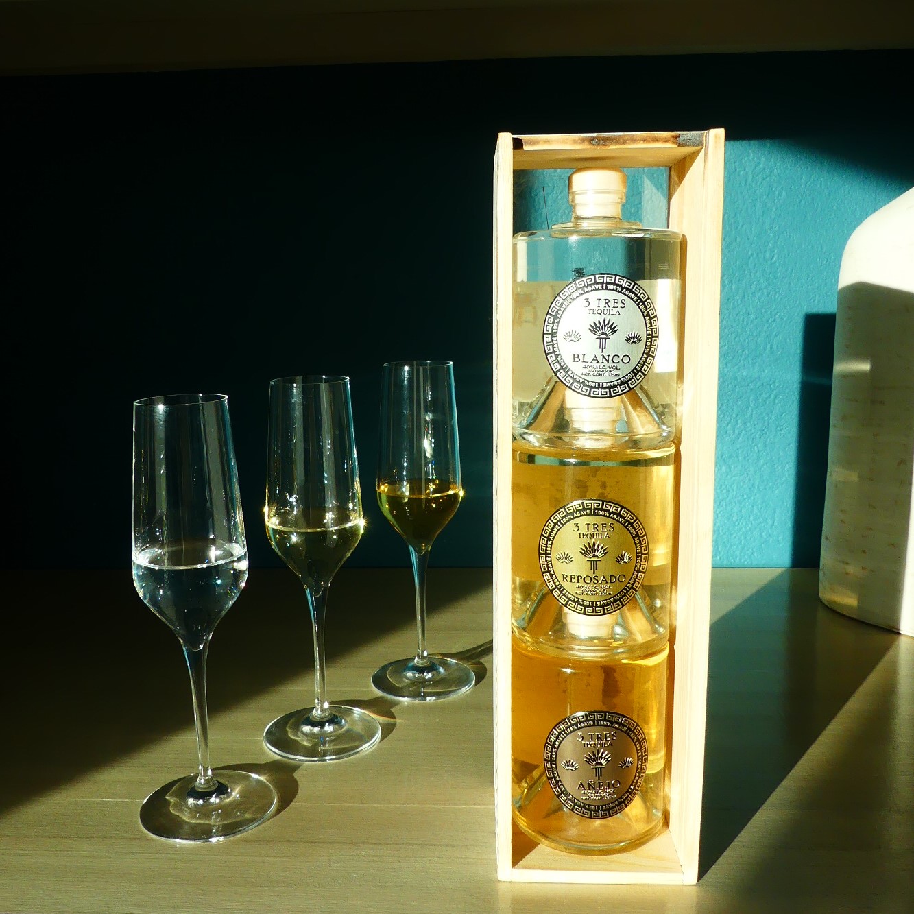 3 Tres Tequila Limited Edition Stackable Tequila Bottles