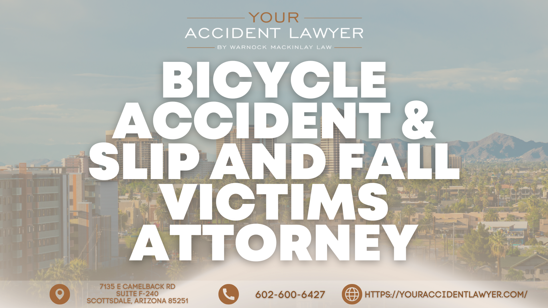Arizona Injury Law Firm Warnock Law Expands Focus on Representation for Bicycle Accident and Slip and Fall Victims in Peoria, Tempe, and Yuma