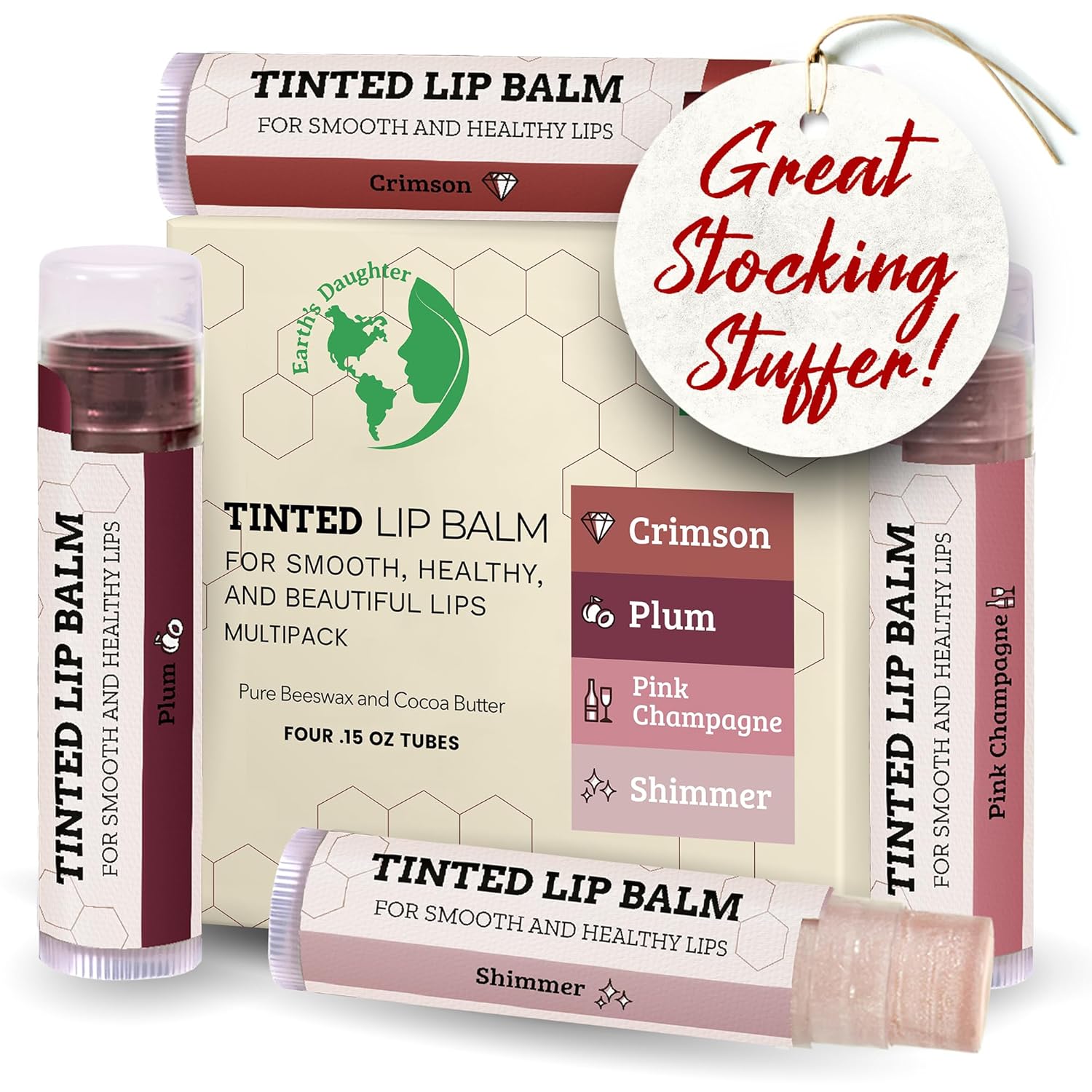 Tinted Lip Balm Provides Lasting Moisture Without Synthetic Chemicals or Petroleum