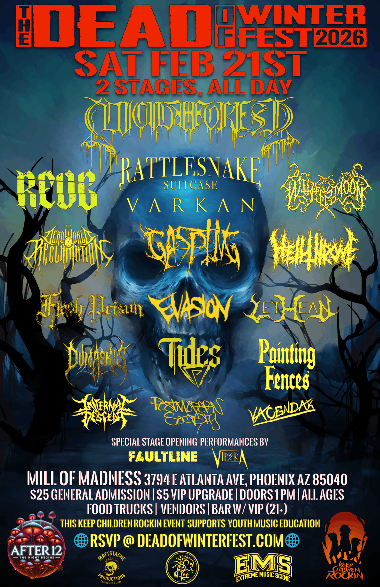 Keep Children Rockin's Dead of Winter Fest 2026 Announces 11th Annual Heavy Metal Benefit for Youth Music Programs