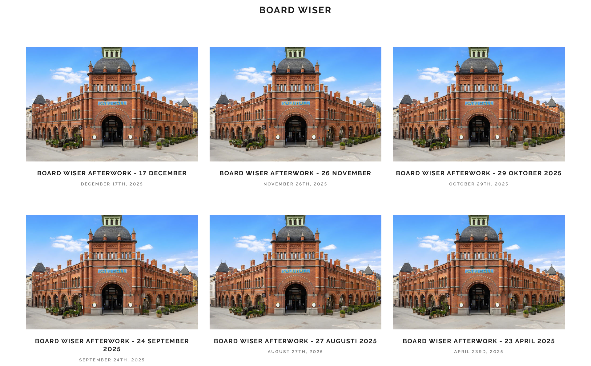 Board Wiser announces BOARD WISER EVENT GALLERY