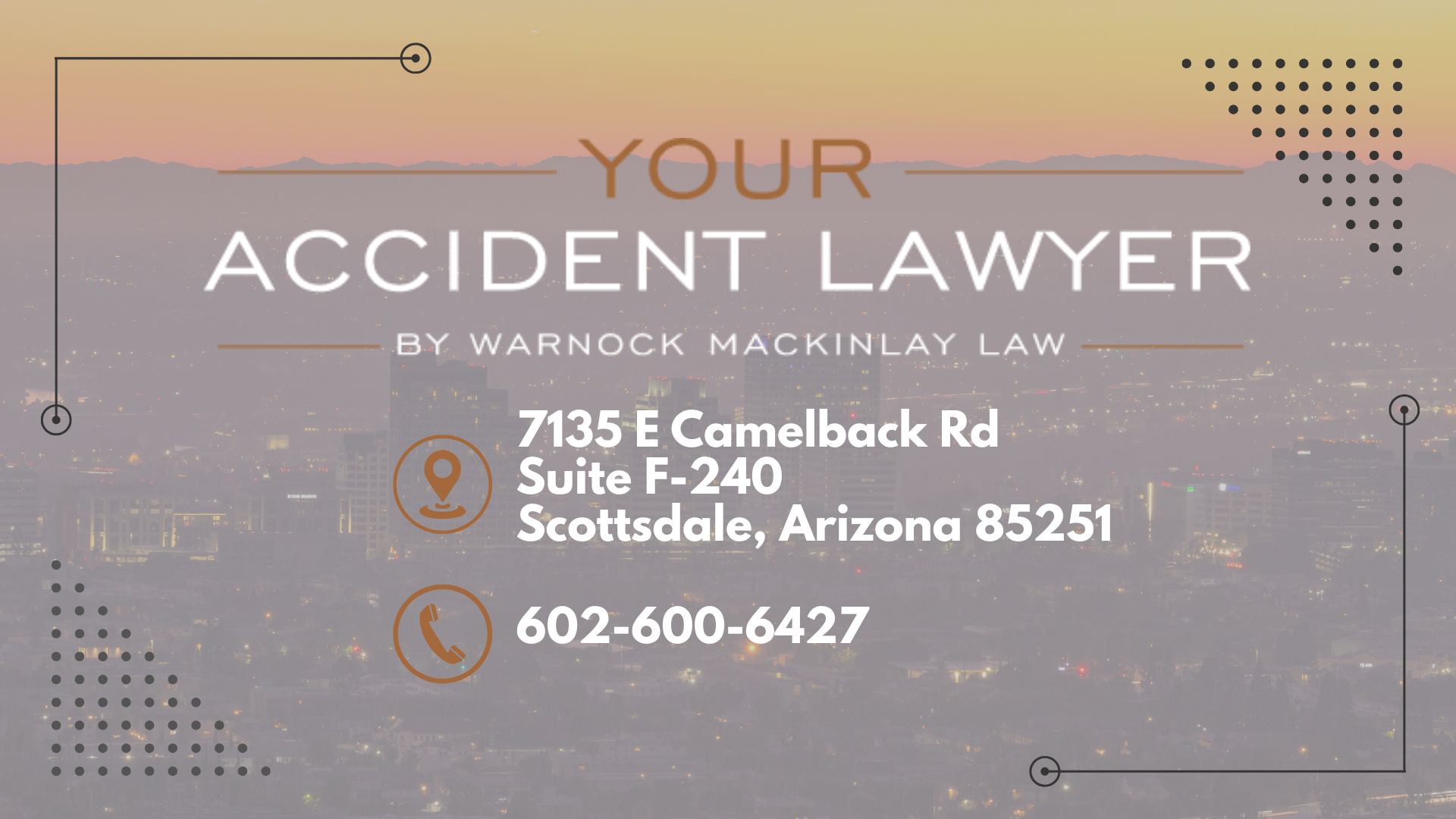 Glendale Injury Attorney Warnock Law Expands Focus on Car, Commercial Driver, and Wrongful Death Claims in Chandler, Mesa, and Scottsdale