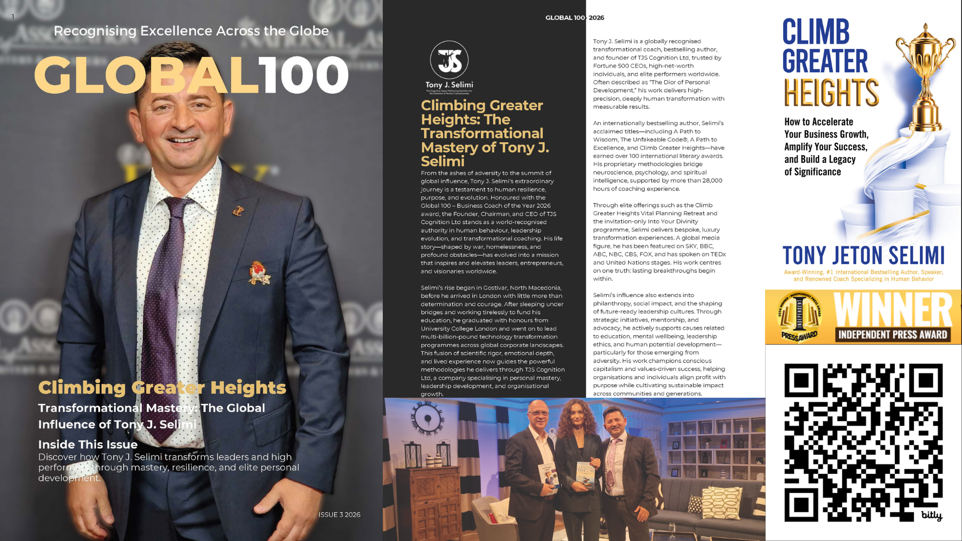 Global 100 Names TJS Cognition Ltd Founder Tony Jeton Selimi “Business Coach of the Year 2026” for Transforming the Lives, Leadership, and Legacies of the World’s High Achievers