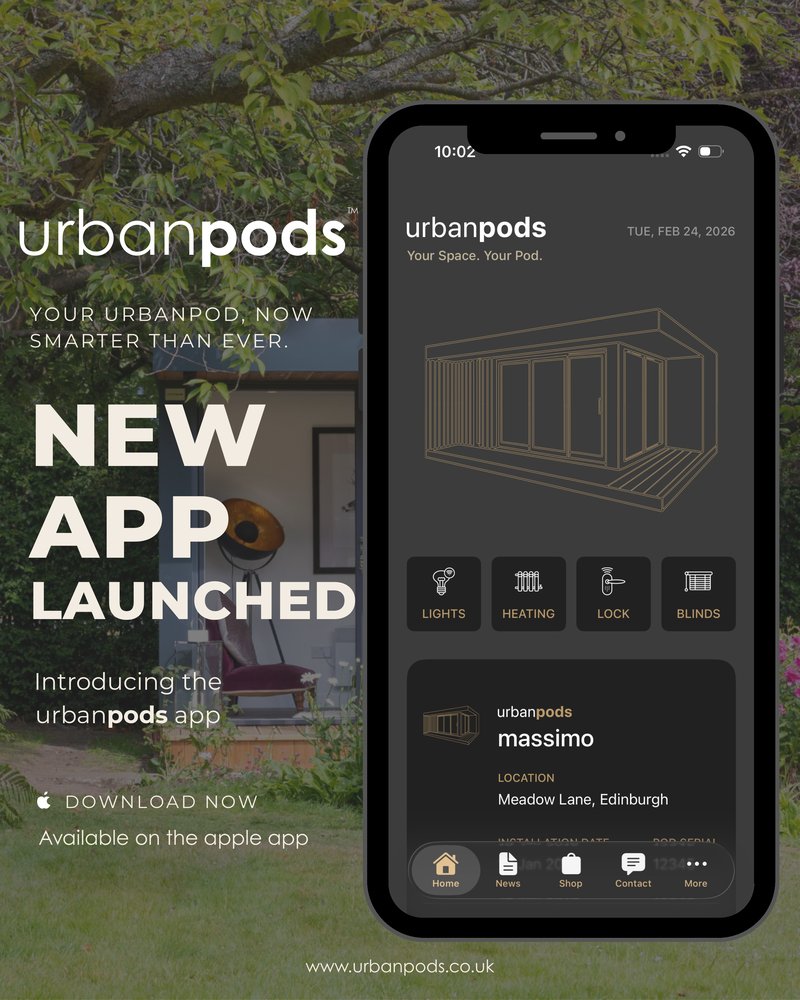 urbanpods redefines garden rooms with smart app integration