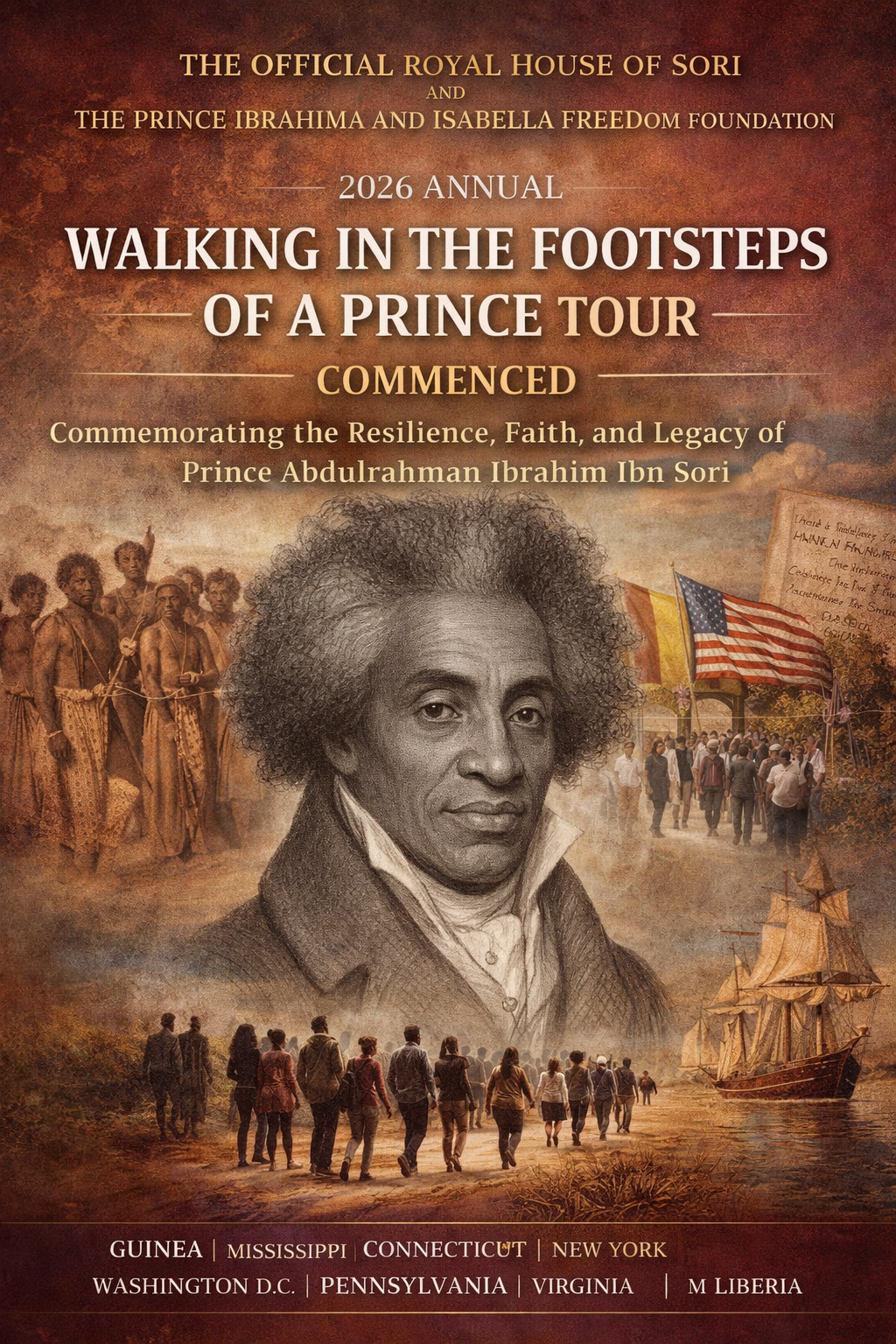 The Official Royal House of Sori and The Prince Ibrahima and Isabella Freedom Foundation Announces the Commencement of the 2026 Annual Walking in the Footsteps of a Prince Tour