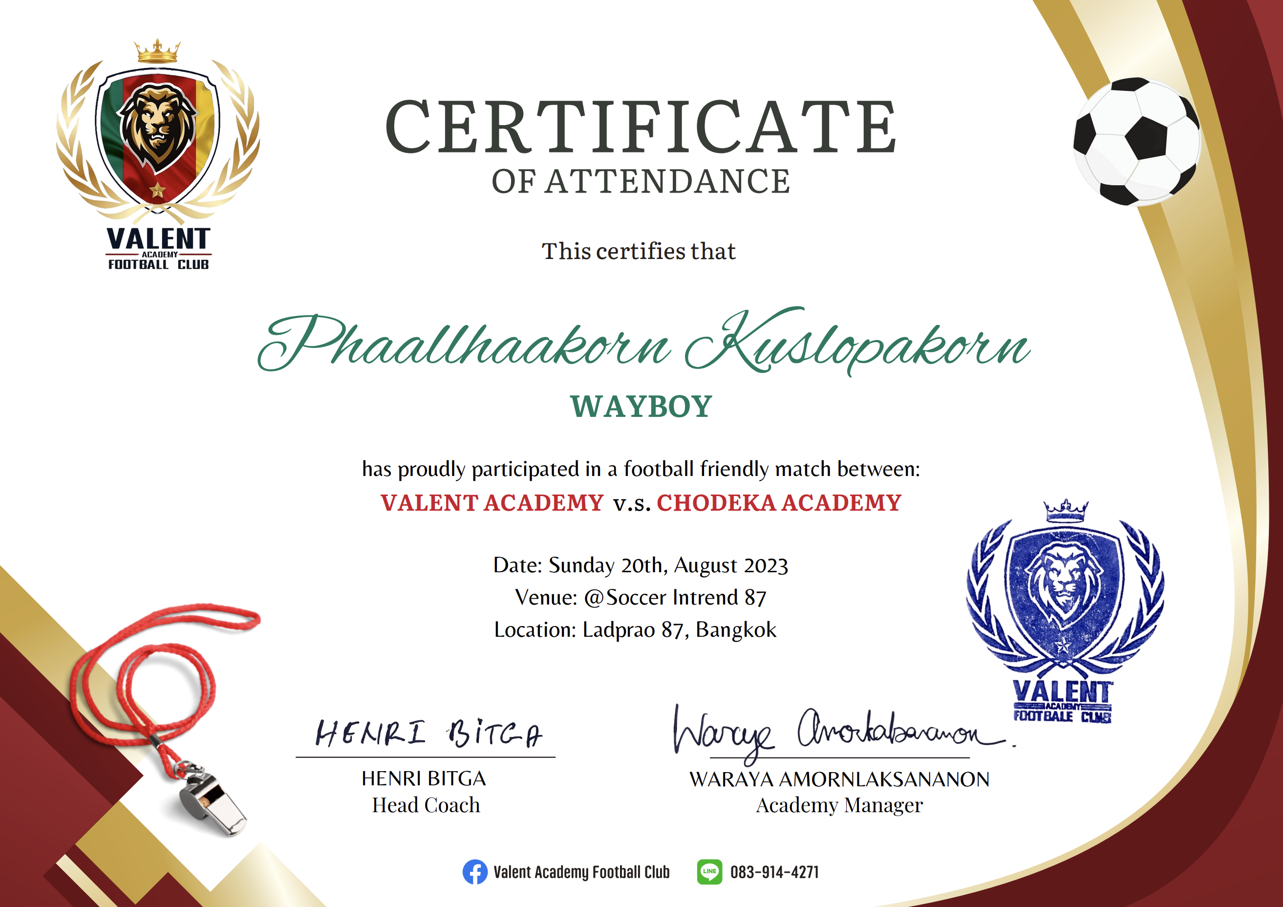 PKWAYBOY ACADEMY's Wayboy Shines in Football Friendly Match