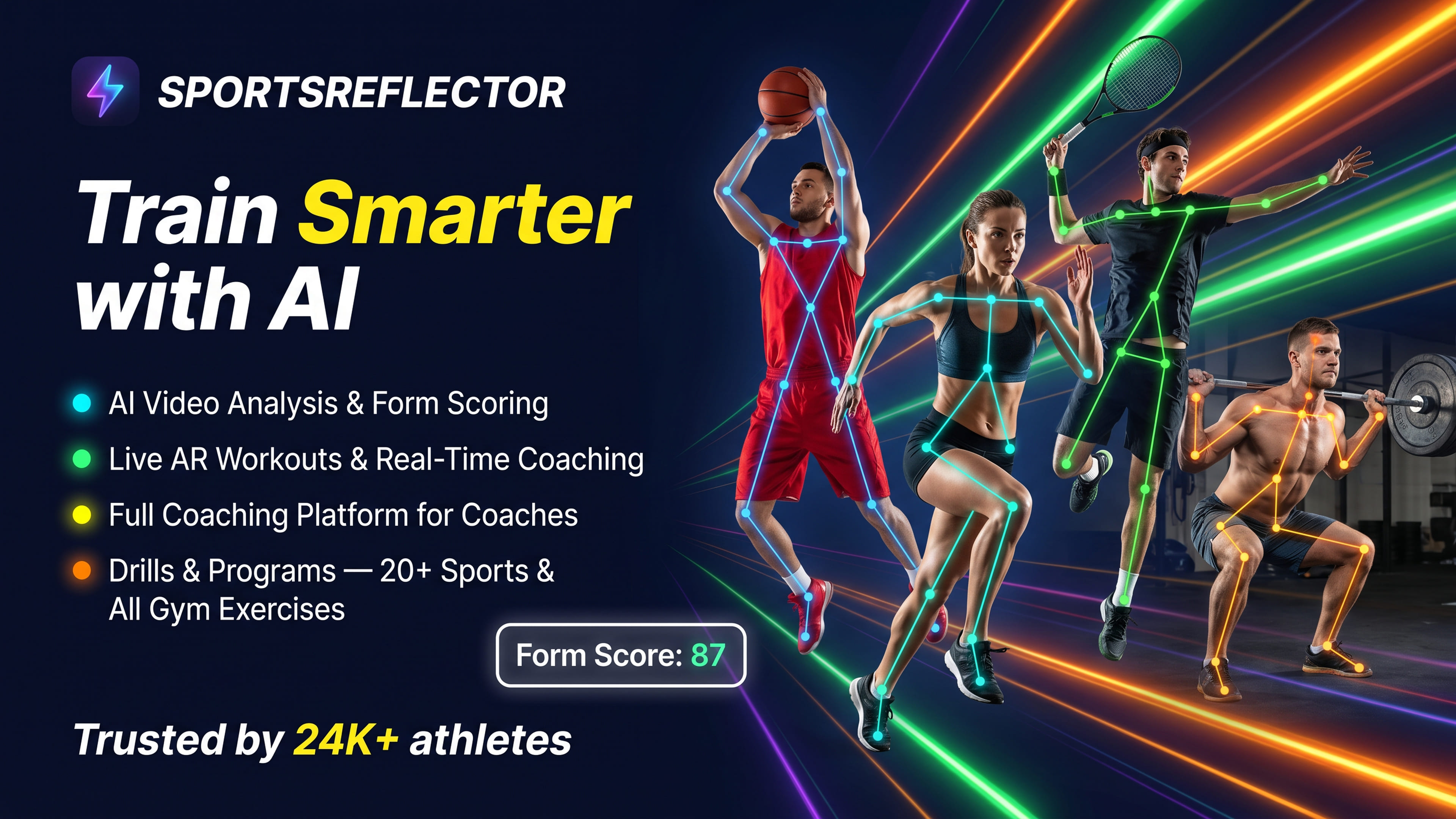 SportsReflector Debuts First Mobile AI Sports & Fitness Coach With Real-Time Video Analysis, Live AR, and Remote Coaching