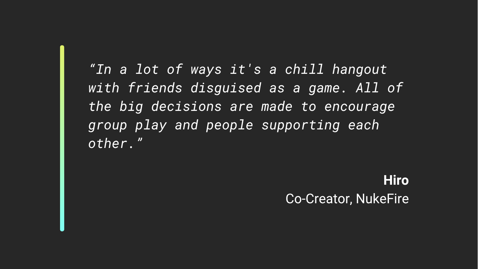 Writing Games explores NukeFire, a co-op text game born from a '90s classic