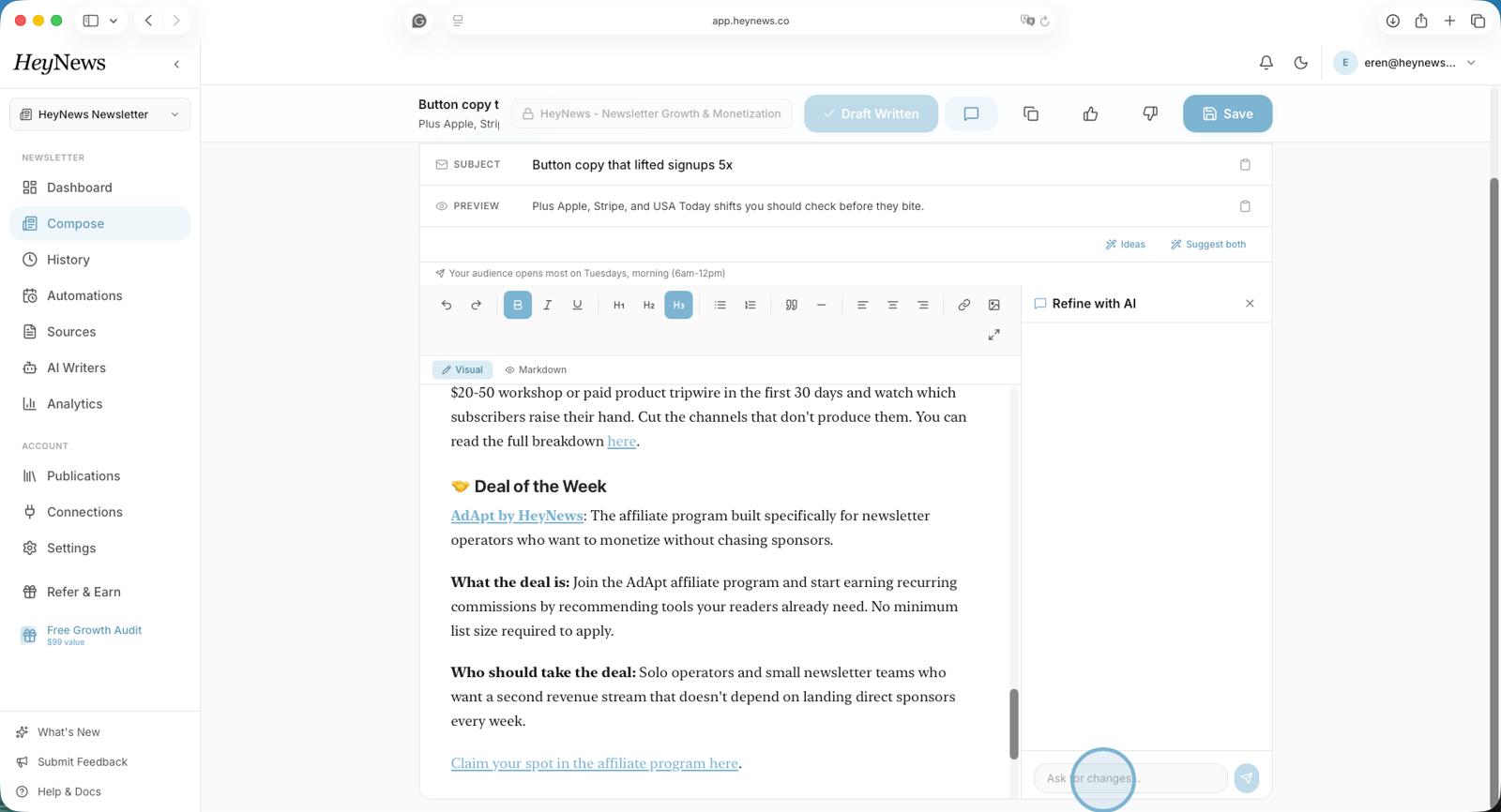 HeyNews Launches Voice-Trained AI Newsletter Platform After Producing Nearly 600 Internal Issues