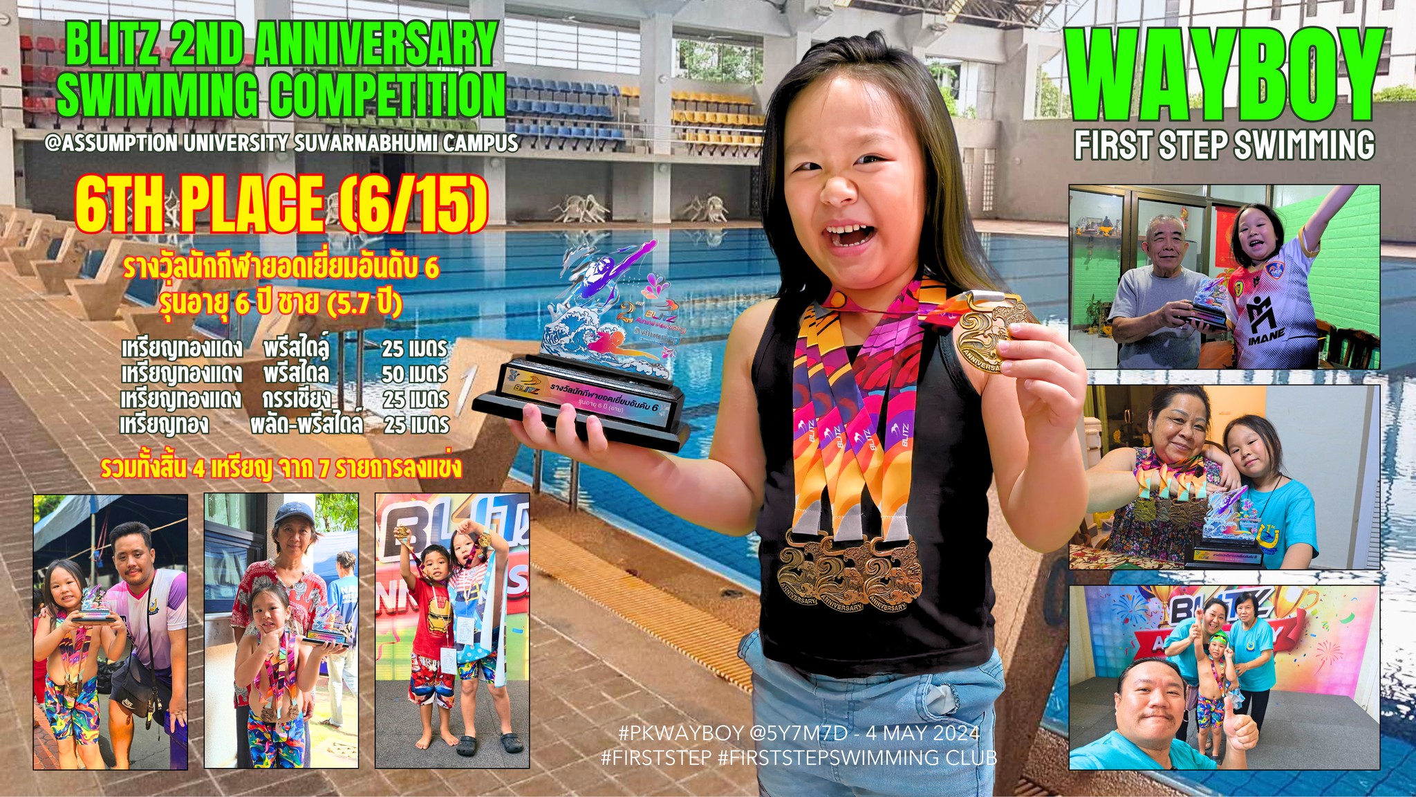 PKWAYBOY ACADEMY Celebrates Young Athlete's Remarkable Achievements in Swimming Competition