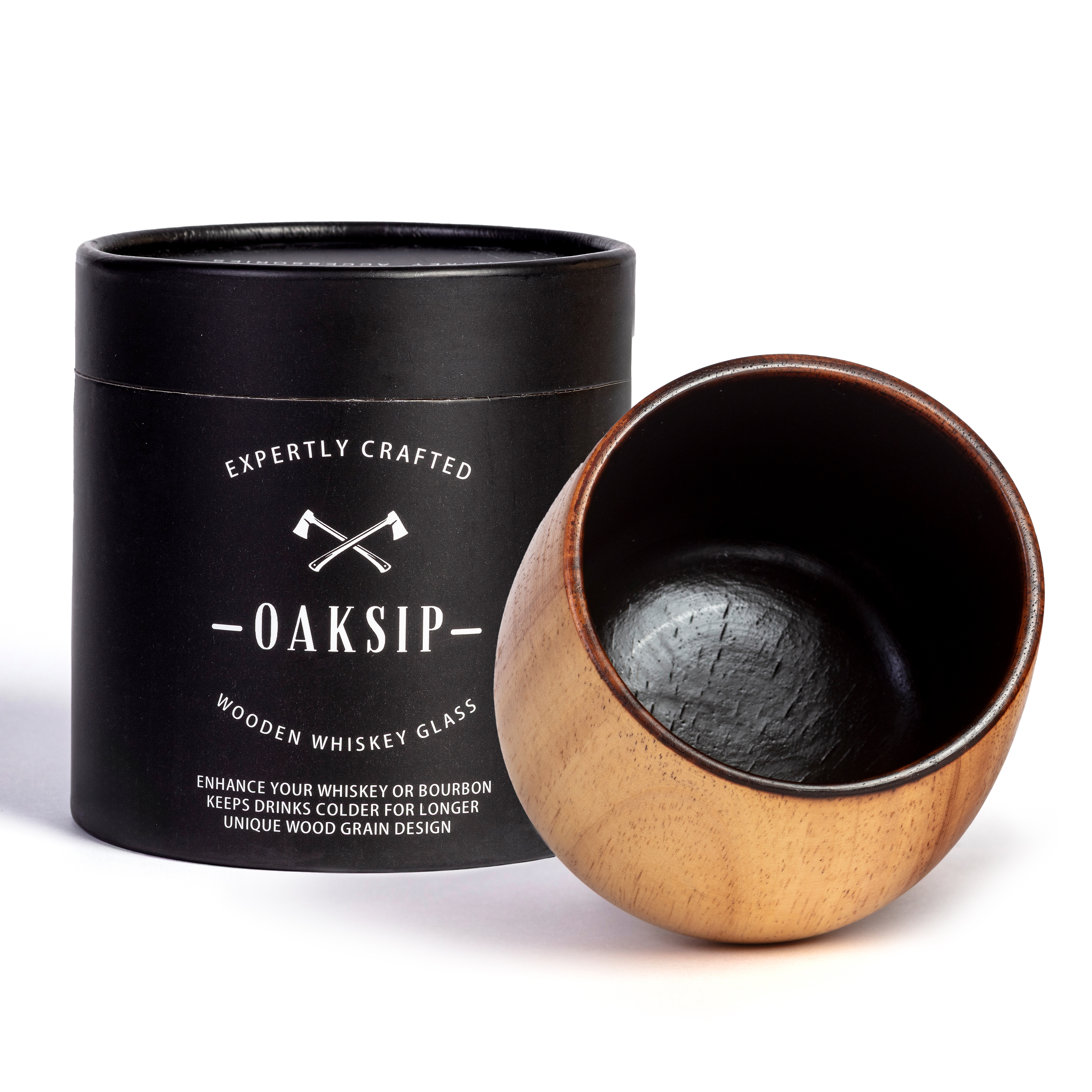 Bourbon Gifts for Men Get a New Answer With Oaksip's Charred Oak Whiskey Cup