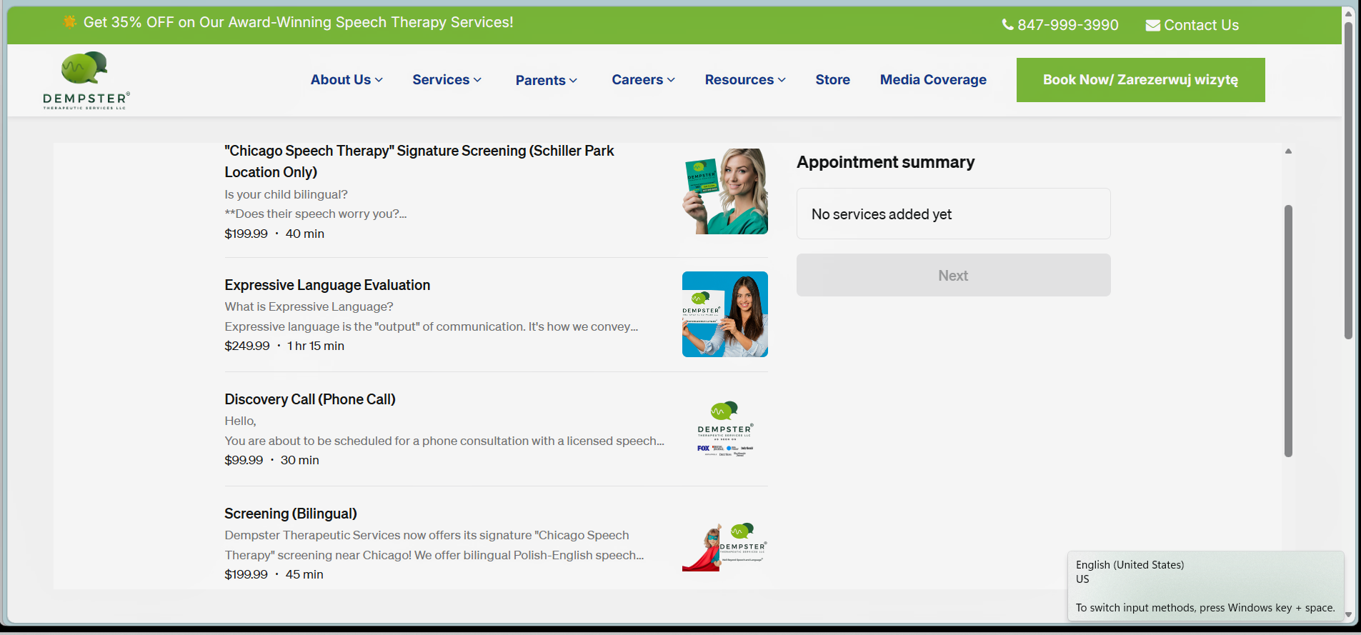 Dempster Therapeutic Services Launches “Chicago Speech Therapy” And “Polski logopeda” Digital Storefronts With Instant Online Booking, Patient Portal, And Rapid Access To Award-Winning Speech Therapy Services