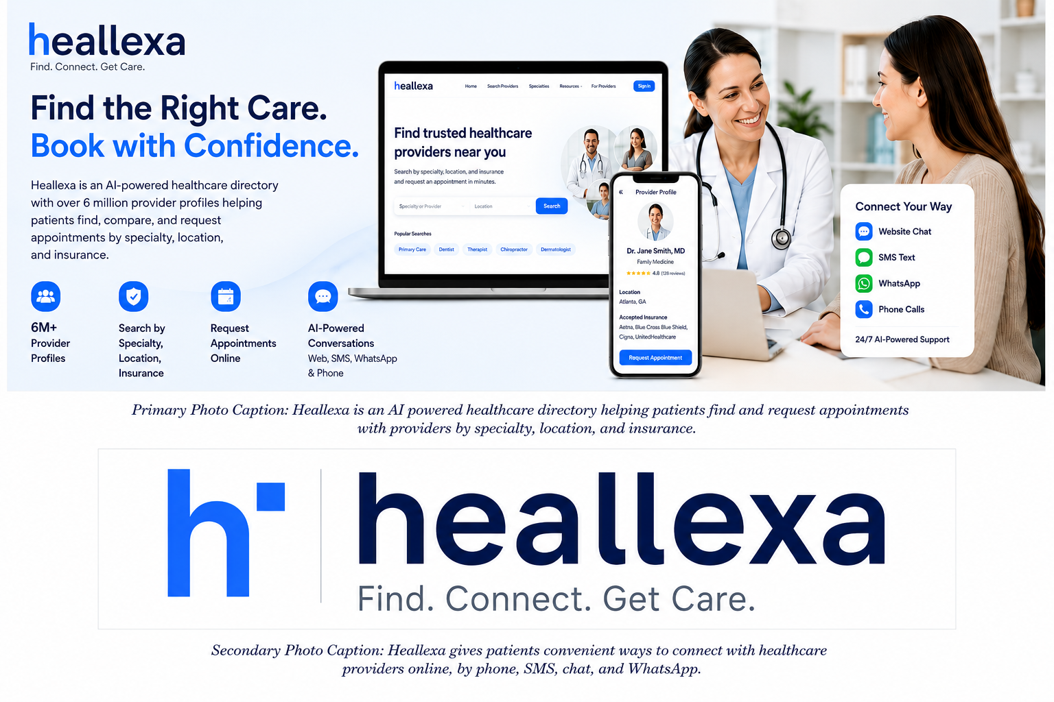 Heallexa Launches AI Powered Healthcare Directory With Over 6 Million Provider Profiles to Make Finding and Booking Care More Convenient