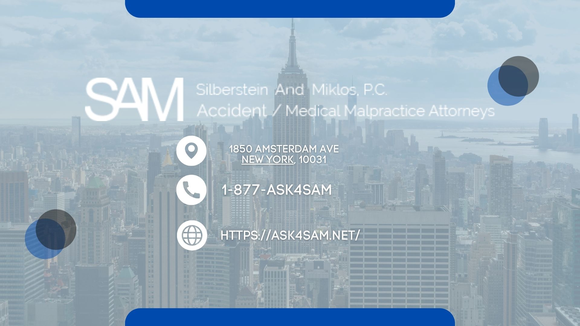 ASK4SAM by Silberstein & Miklos, P.C. Expands Focus on Delayed Diagnosis Medical Malpractice Cases in Manhattan and Long Island