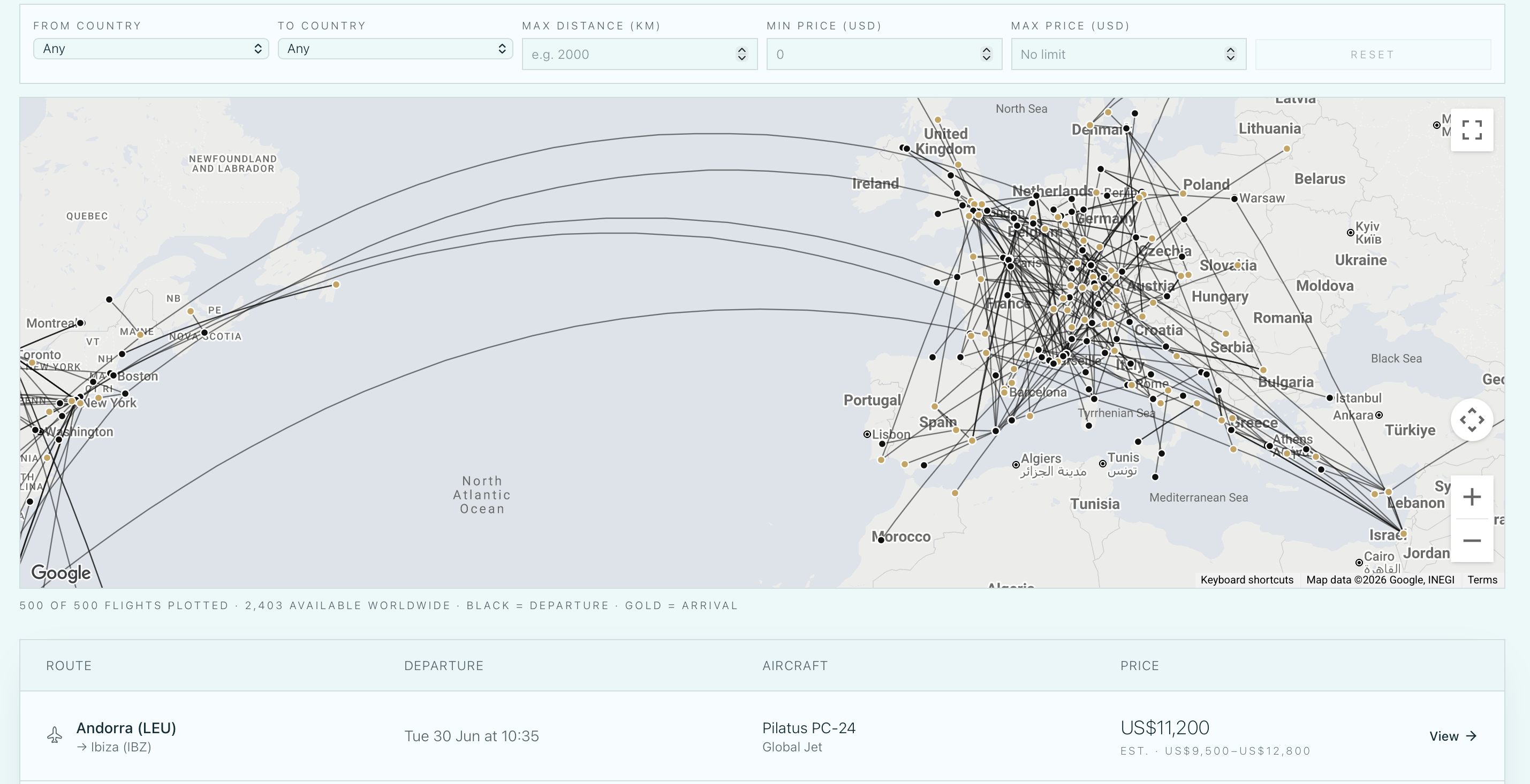 Limitless Sky Launches empty-legs-flights.com – The World’s Most Comprehensive Real-Time Empty Leg Private Jet Platform