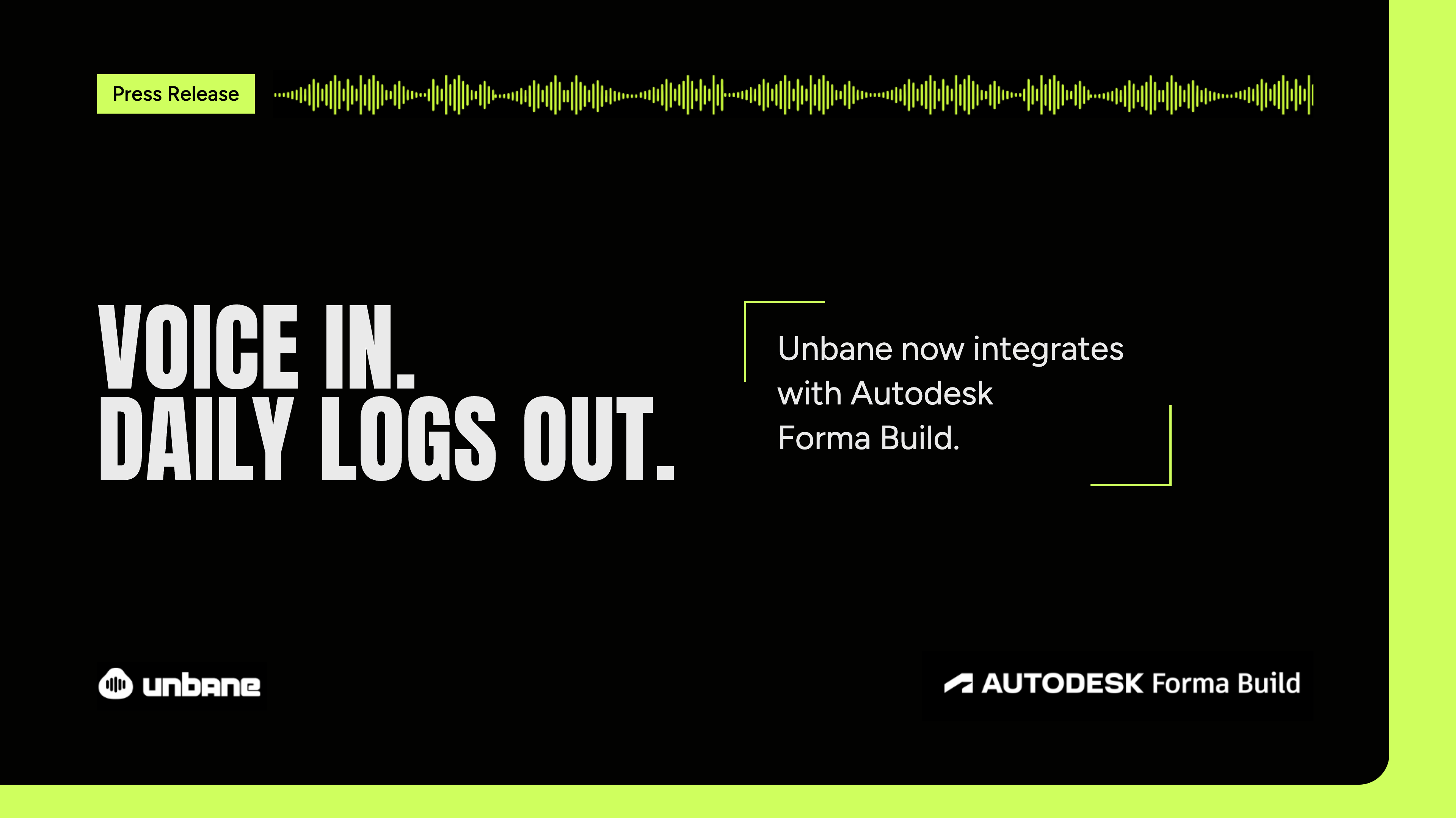 Unbane Integrates Voice-First Field Reporting with Autodesk Forma