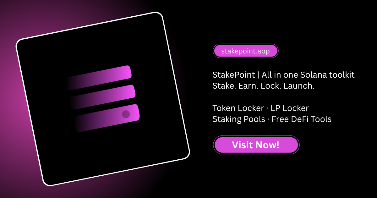 StakePoint Approaches $10M TVL as Solana's Leading Non-Custodial Token Locker and Staking Platform