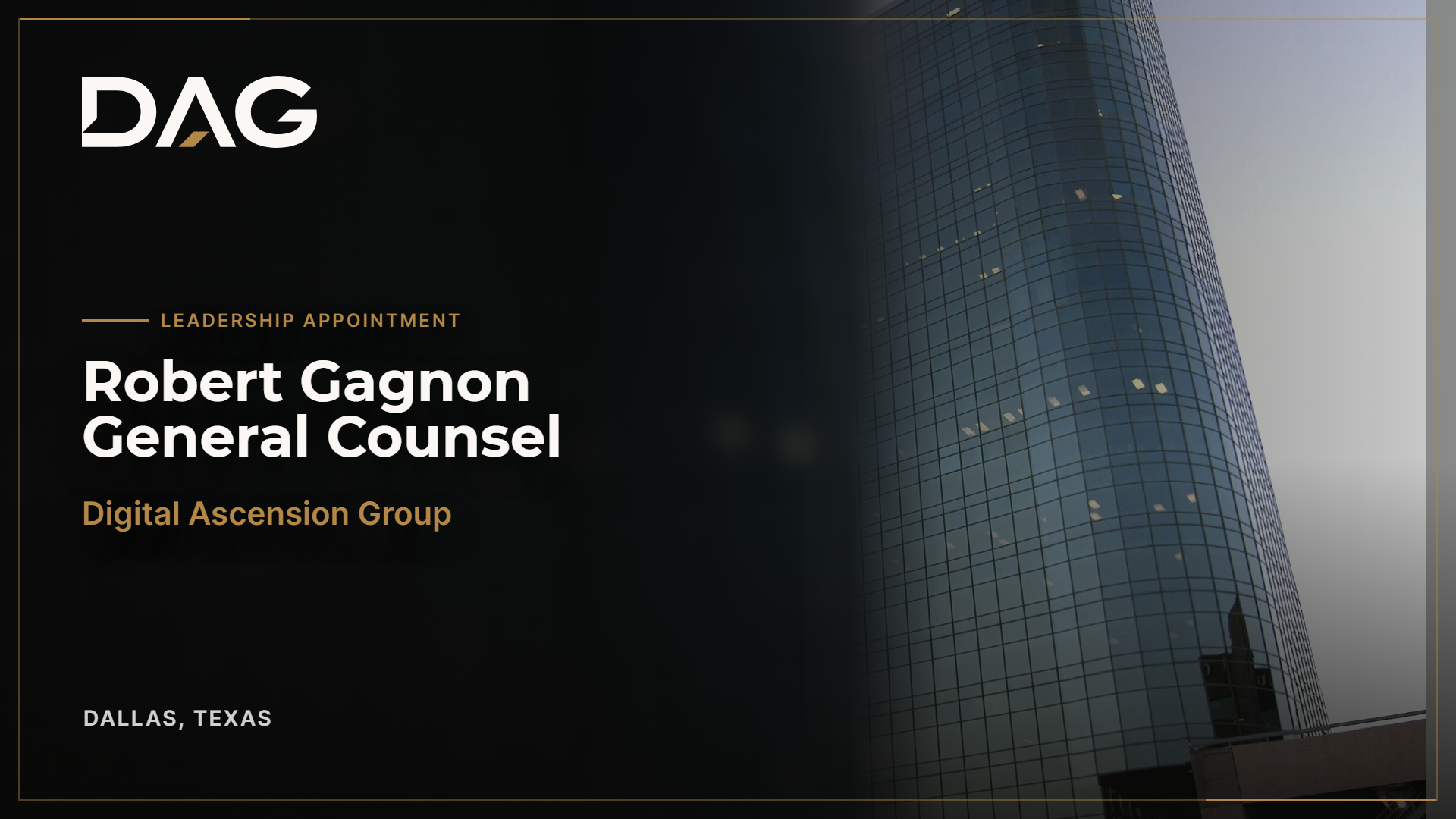 Digital Ascension Group Names Robert Gagnon General Counsel