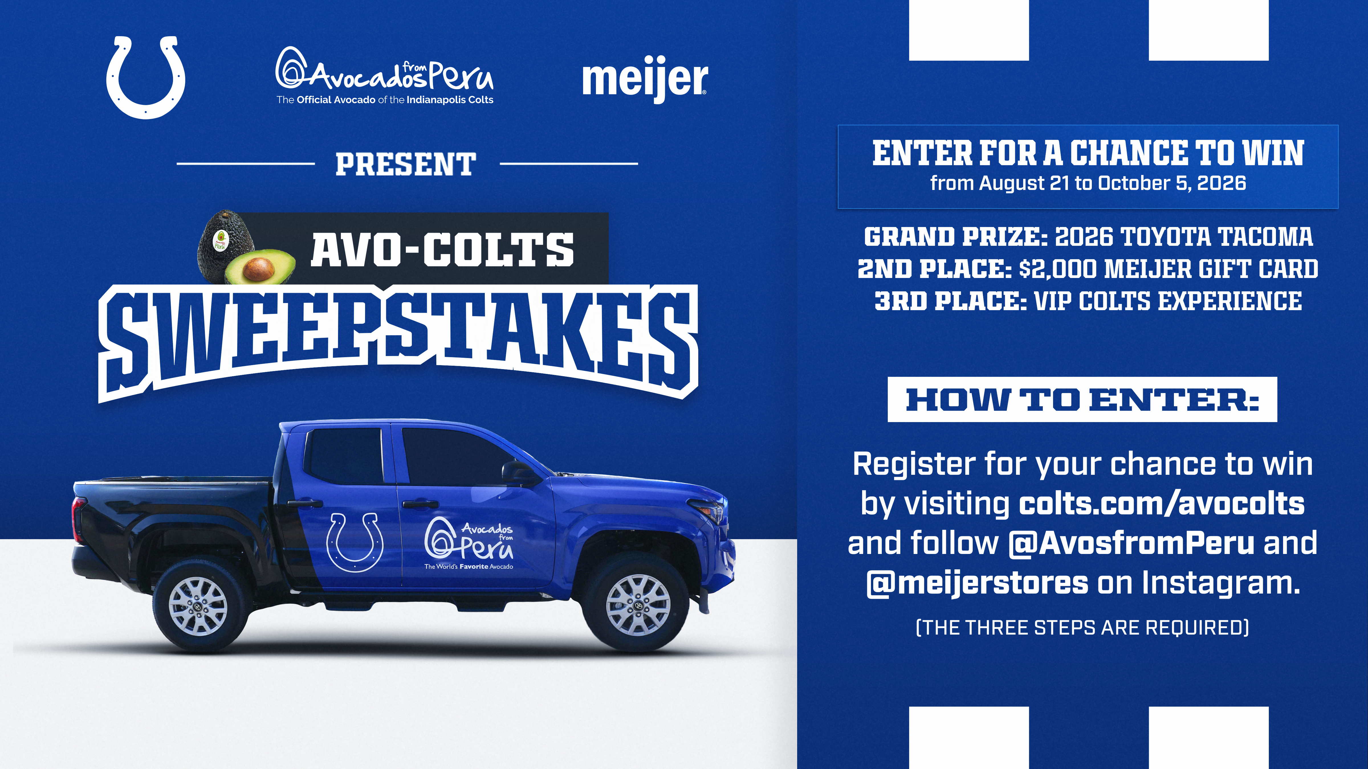 Avocados from Peru Teams Up with Indianapolis Colts and Meijer for Ultimate Football Sweepstakes
