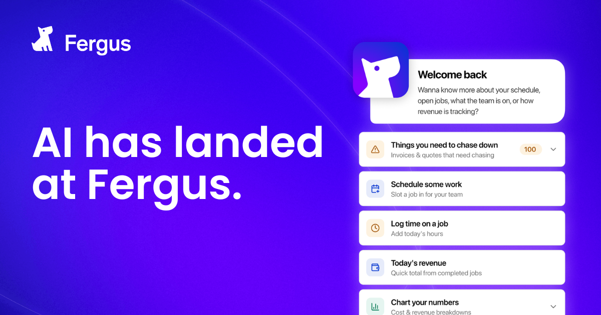 Fergus launches AI-first job management for tradespeople