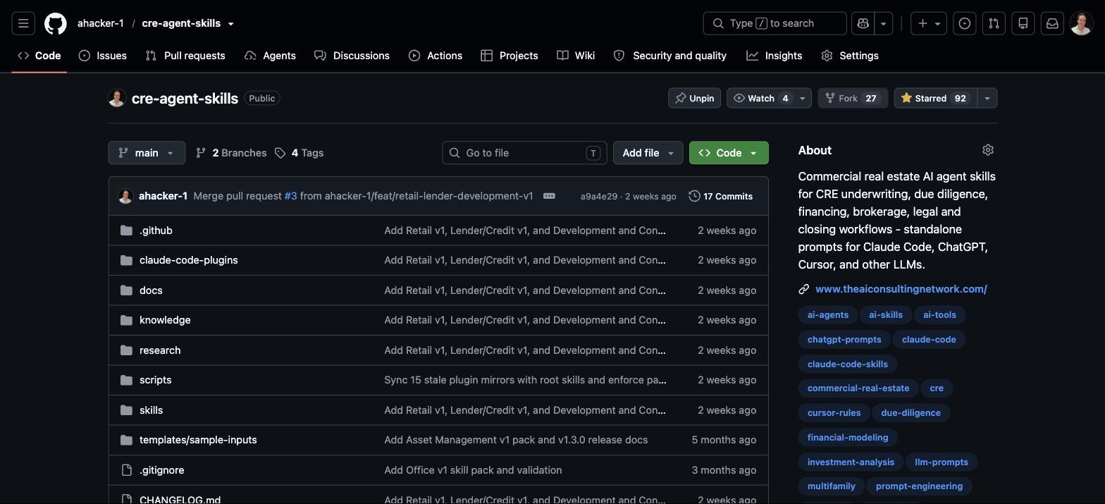 The AI Consulting Network Expands Open-Source Library to 90 AI Agent Skills for Commercial Real Estate Underwriting, Lease Abstraction, and Due Diligence